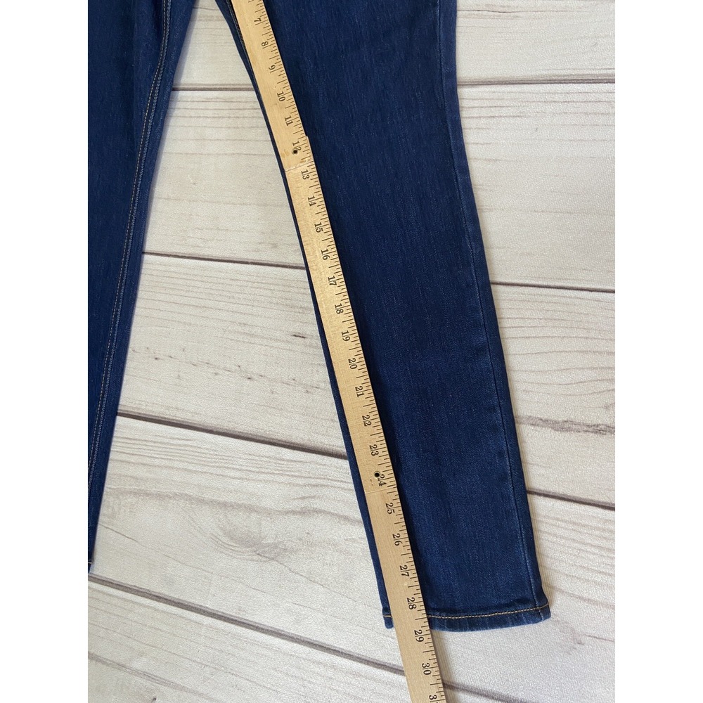 Old Navy Women's Size 12 w32 Dark Wash Blue Denim High Rise Super Skinny Jeans - Picture 5 of 9